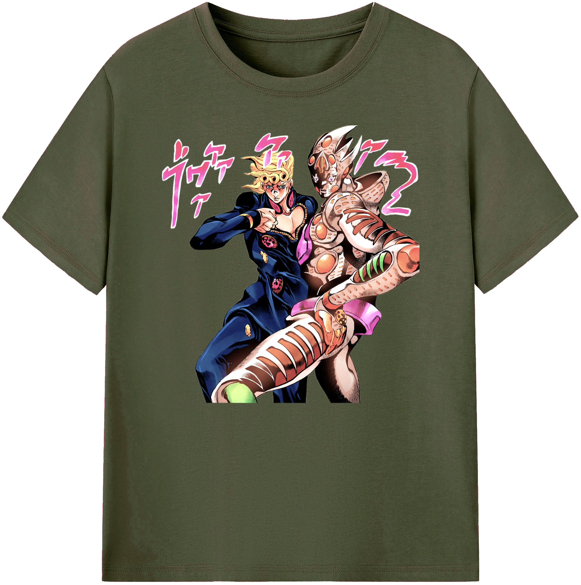 （画像用） ジョジョの奇妙な冒険 ジョルノ?ジョバァーナ JoJo's Bizarre Adventure Giorno Giovanna 綿100％ メンズ半袖Tシャツ｜肌触りやわらか＆通気性